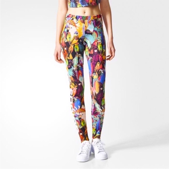 Rare - Adidas x Farm Rio Passaredo tights leggings XS - Picture 2 of 9